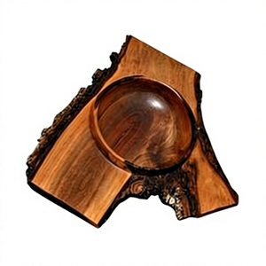 Nouveau Bol de Service Alimentaire en Bois d'Acacia Poli Style Vintage, Design Personnalisé, Écologique, 0,4 kg, BS INTERNATIONAL - Product Image 6