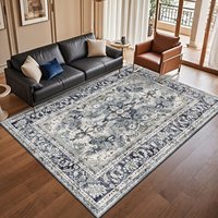 Tapis moderne de luxe à motifs floraux pour salon et chambre, fabriqué à la machine, écologique, adapté aux animaux domestiques, en polyester, anti-fatigue