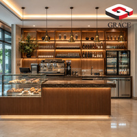 Équipement de bar commercial complet, station à cocktails en acier inoxydable, comptoir de bar pour club, pub, restaurant, cuisine