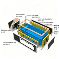 Piscine Conteneur Standard Design Moderne Prête à l'emploi pour Villa, Jardin, Complexe Hôtelier, Zone de Loisirs