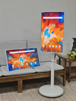 Téléviseur intelligent portable convertible VETO 32 pouces avec support de bureau, double mode, 4K UHD, micro et caméra intégrés pour chambre et salle de sport