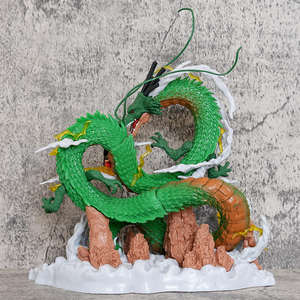 Figura de Cena Dinâmica Dragoned Balls Shenron e Goku com Base de Efeito Nuvem e Rocha, Modelo Colecionável Premium em PVC para Exibição - Product Image 5