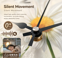 Jam Dinding Tanpa Bingkai PVC Cetak UV Definisi Tinggi Pola Seamless Gaya Art Deco Gantung 9,9 Inci Desain Kustom Yu-Bright Silent