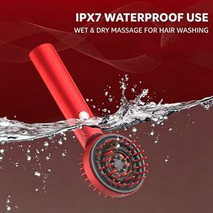 Brosse de massage du cuir chevelu étanche IPX7 à lumière rouge et bleue, 3 modes, applicateur d'huile liquide, peigne à double usage humide et sec, rechargeable par USB-C - Product Image 3