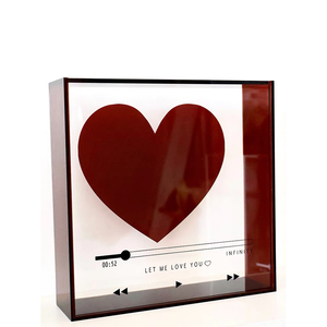 Xinkeda sang trọng <span class=keywords><strong>Acrylic</strong></span> Hộp trong suốt vuông hoa hộp CD phong cách sáng tạo hộp quà tặng cho ngày Valentine - Product Image 3