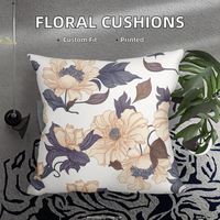 Coussins d'appui-tête rectangulaires sublimés personnalisés Coussin confortable à imprimé floral multicolore pour la maison et l'hôtel