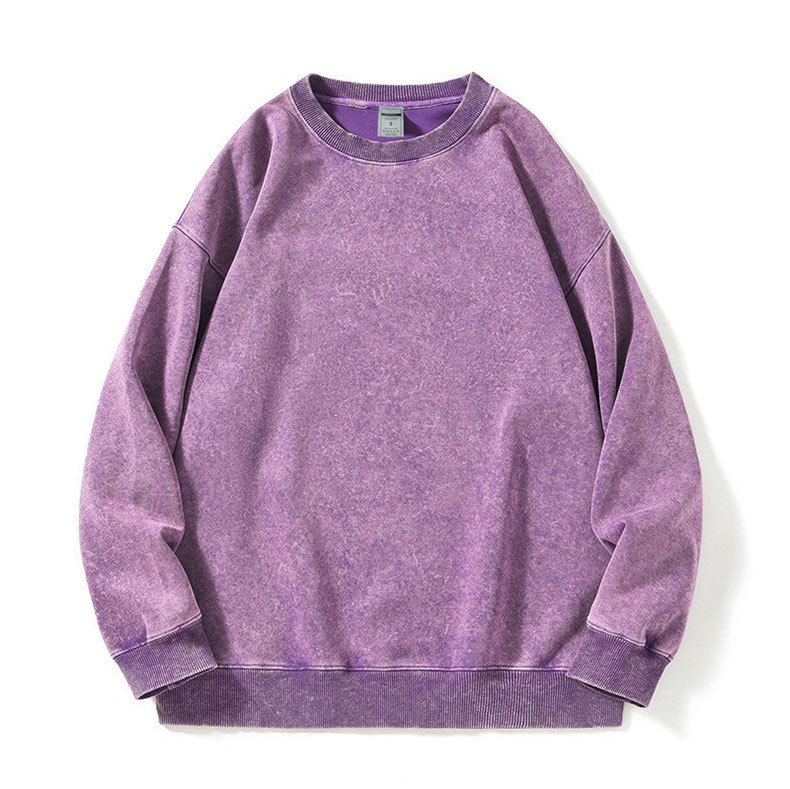 Batik purple-crewneck