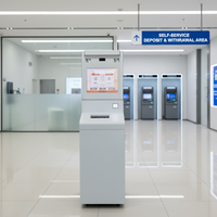Kiosque auto-caissier Machine de dépôt et de retrait de billets de banque Accepteur de chèques et de factures Recycleur d'argent et kiosque de paiement avec SDK