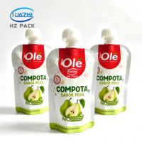Sachets Doypack Mignons pour Aliments Bébé : Pochettes à Bec Verseur pour Yaourt, Purée de Fruits, Jus, Lait, Gelée, Salade – Emballages Anti-éclaboussures avec Bouchon Anti-avalage et Anti-fuite