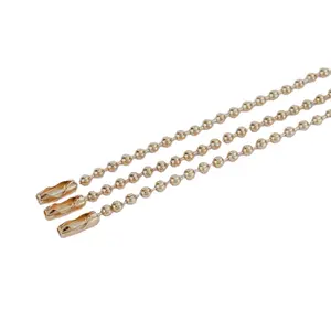 Vente en gros d'accessoires pour chaînes de perles en fer et en or Accessoires pour chaînes de perles en or sans nickel pour bijoux vestimentaires Chaîne de perles colorées