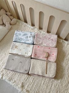 사용자 정의 라벨 100% 코튼 슈퍼 소프트 모슬린 면 흡수 인쇄 꽃 포대 신생아를 위한 담요를 받고 - Product Image 2