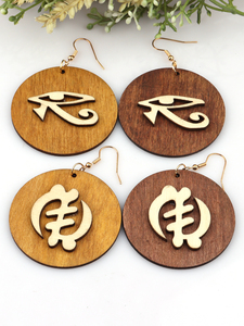 Pendientes de madera con diseño de concha de África, los más nuevos - Product Image 4