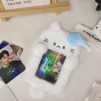 Nouvelle Pochette pour Écouteurs en Peluche Pingouin Énergie Positive, Mini Étui pour Écouteurs Bluetooth, Mignon Porte-clés en Peluche, Pendentif de Sac