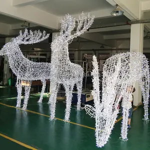 3D Deer LED Muster Licht Große Outdoor Weihnachts dekoration Kommerzielle Urlaub Licht Großhandel Wasserdicht 60 IP65 Leucht baum