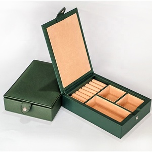 กล่องใส่เครื่องประดับพกพาขนาดเล็ก กล่องเครื่องประดับหนัง PU กล่องเก็บเครื่องประดับหนังแท้ - Product Image 3