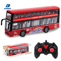 Modèle réaliste de bus à deux étages à l'échelle 1:20, jouet télécommandé 2,4 GHz 7CH avec phares fonctionnels et musique, parfait pour les collectionneurs et les enfants