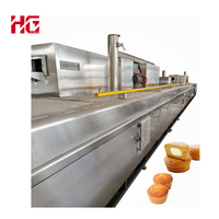Ligne de production de cupcakes entièrement automatique / ligne de production d'éponges / ligne de production de gâteaux muffins Prix