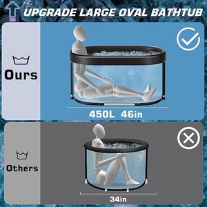 High Quality Portable Cold Plunge Tub 2025 Folding Sport Recovery <strong>Ice</strong> Bathtub Fashion <strong>Ice</strong> Bath Tub for Athletes Cold <strong>Ice</strong> <strong>Bucket</strong> - Product Image 2