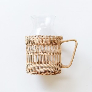 Tasse à boire en rotin osier tissé à la main, porte-tasse en rotin naturel, vintage, bon prix du Vietnam, - Product Image 1
