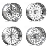24x10 24x12 24x14 6x139.7 6x5.5 Super Single Geschmiedete Felgen mit Tiefer Einpresstiefe Poliert für Chevrolet Silverado 1500 für Dodge Ram 1500