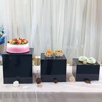 Présentoir en acrylique multifonctionnel personnalisé, ensemble cubique, banquet de mariage, buffet traiteur en acrylique, présentoir vertical pour aliments