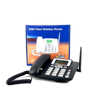 <span class=keywords><strong>Téléphone</strong></span> <span class=keywords><strong>Fixe</strong></span> <span class=keywords><strong>Sans</strong></span> <span class=keywords><strong>Fil</strong></span> T-elek Double SIM pour Bureau, Domicile et Hôtel avec Identification de l'Appelant, Radio GSM 2.4G Wi-Fi – Nouveau - Product Image 4