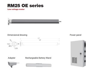 Modern 35mm <strong>Tubular</strong> Roller Blind <strong>Motor</strong> Google ALexa Remote Control Zebra Blinds Accessories - Product Image 2