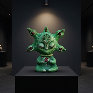 Figurine en résine unique faite à la main, créature alien fantastique, statue de monstre mystique pour la décoration de jardin, pièce d'art pour la maison ou le bureau - Product Image 6
