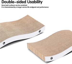 Gatto graffio gatto in cartone gratta con texture gratta e vinci di alta qualità <span class=keywords><strong>Design</strong></span> resistente graffio per gatti reversibile - Product Image 2