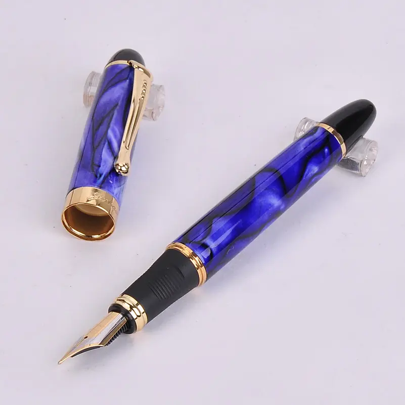 2019 New Arrival Luxury Dazzle Blue Fountain Pen High Quality Metal Inking PensためOffice Supplies School Supplies
