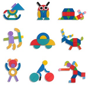 Blocs de puzzle en bois pour enfants de 3 + 60 ans, Design de cartes, Coordination œil-main - Product Image 2