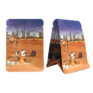 Sac à café en aluminium avec impression numérique personnalisée, sac à café plat en plastique à fond plat - Product Image 1