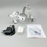 Lampe frontale dentaire portable 5W avec loupe grossissante 2,5x/3,5x réglable, otoscope, loupe chirurgicale