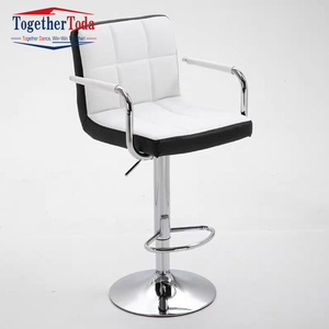 Silla de Bar Giratoria Moderna de Hierro Blanco para Hogar, Bar y Sala de Estar - Product Image 3