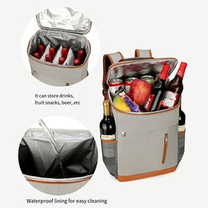 Sac à dos isotherme de pique-nique en nylon imperméable pour adultes, sac à lunch thermique souple pour l'extérieur, vente directe d'usine - Product Image 2