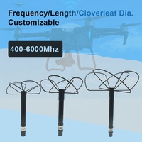 Antenne trèfle polarisée circulairement 400-1060 MHz 6 canaux pour suppresseur de drone sans fil anti-FPV et antennes de communication UAV