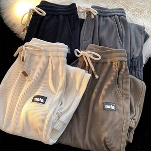 Pantalones de Hombre de Alta Calidad, Talla Grande, Personalizados, de Pana, Casuales, de Cintura Media, Transpirables, con Cierre de Cordón, para Invierno - Product Image 1