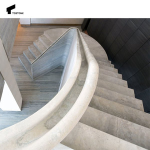 Escalier <span class=keywords><strong>en</strong></span> marbre <span class=keywords><strong>Dora</strong></span> gris naturel moderne et durable Tostone pour appartement, villa, hôtel, design d'intérieur - Product Image 3