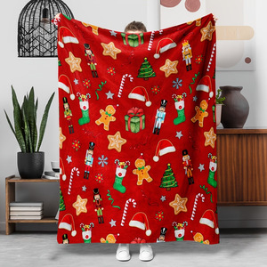 Hongyue Christmas Flannel <b>Blanket</b> 1 Layer Soft <b>Warm</b> Throw For Home Decor Sofa Cover - Product Image 3