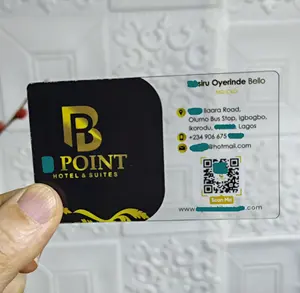 Individueller Druck PVC durchsichtige transparente Visitenkarte kpop-Karte