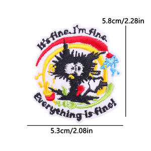 <strong>No</strong> <strong>Minimum</strong> <strong>Order</strong> Eco-Friendly Twill Designer <strong>Custom</strong> Logo Iron-On Full Embroidered <strong>Patches</strong> for Garment - Product Image 4