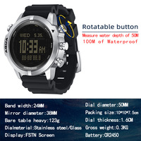 NORTH EDGE Montre Ordinateur de Plongée Professionnelle pour Homme, Ordinateur de Plongée NDL 300M, Altimètre, Baromètre, Boussole AQUA