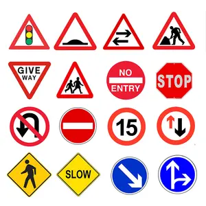 Guangdong Road Signs And Cones Price Blank Aluminium Traffic Control Sign Board Kid Logo Road Warning Signs