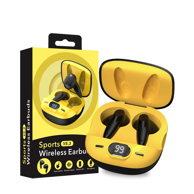 TWS Earphones Stereo Wireless in Ear Headphone BT 5.3 Digital Display Wireless Earbuds
