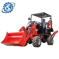 Mini Excavator Loader Backhoe Dengan Outrigger Hidrolik untuk Lokasi Kerja Sempit