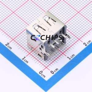 GT-USB-7066A USB Connector Through hole Component (THT) Connector Type-A USB 2.0 Female Through Hole - Product Image 2