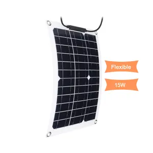 15W semi-flexible solar panel car battery charger portable small solar panel 15watt