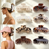 Ume Wholesale Pinces à cheveux en acrylique de 10,5 cm avec logo personnalisé, à découpe, pour casquettes de baseball et queues de cheval, pour revendeurs