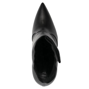 Eleganti <span class=keywords><strong>stivaletti</strong></span> neri in microfibra <span class=keywords><strong>con</strong></span> fibbia a punta <span class=keywords><strong>stivaletti</strong></span> <span class=keywords><strong>con</strong></span> <span class=keywords><strong>tacco</strong></span> a spillo marrone chiaro per <span class=keywords><strong>donna</strong></span> - Product Image 5