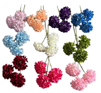 Fleur artificielle Dahlia en soie à 3 têtes, marque Qq344 MSH, prix de gros, pour décoration maison, mariage, Saint-Valentin, orchidée